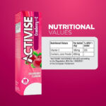 Activise Cranberry + Vitamin C Effervescent Tablet - Cranberry Flavor - Pack of 20's Nutritional Values