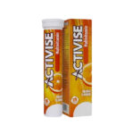 Activise Multivitamin Effervescent Tablet - Orange Flavor - Pack of 20's Box and Tablet
